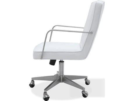 One Brushed Stainless Steel/White Metal Frame Home Office Chair by Modus Furniture at Eve Furniture
