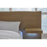 One Coastal Bisque Modern Live Edge California King Wall Bed with Floating Nightstands by Modus Furniture at Eve Furniture