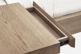 One Coastal Bisque Modern Live Edge California King Wall Bed with Floating Nightstands by Modus Furniture at Eve Furniture