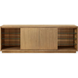 One Coastal Modern 74 inch TV Console in Bisque by Modus Furniture at Eve Furniture
