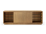 One Coastal Modern 74 inch TV Console in Bisque by Modus Furniture at Eve Furniture