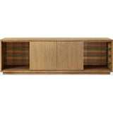 One Coastal Modern 84 inch TV Console in Bisque by Modus Furniture at Eve Furniture