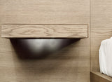 One Coastal Modern Live Edge Full Wall Bed with Floating Nightstands in Bisque by Modus Furniture at Eve Furniture