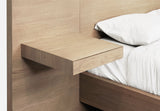 One Coastal Modern Live Edge Full Wall Bed with Floating Nightstands in Bisque by Modus Furniture at Eve Furniture