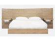 One Coastal Modern Live Edge Full Wall Bed with Floating Nightstands in Bisque by Modus Furniture at Eve Furniture