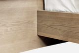 One Coastal Modern Live Edge Queen Wall Bed with Floating Nightstands in Bisque by Modus Furniture at Eve Furniture