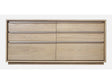 One Coastal Modern Six Drawer Dresser in Bisque by Modus Furniture at Eve Furniture