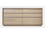 One Coastal Modern Six Drawer Dresser in Bisque by Modus Furniture at Eve Furniture