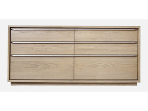 One Coastal Modern Six Drawer Dresser in Bisque by Modus Furniture at Eve Furniture