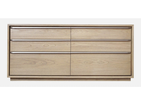 One Coastal Modern Six Drawer Dresser in Bisque by Modus Furniture at Eve Furniture