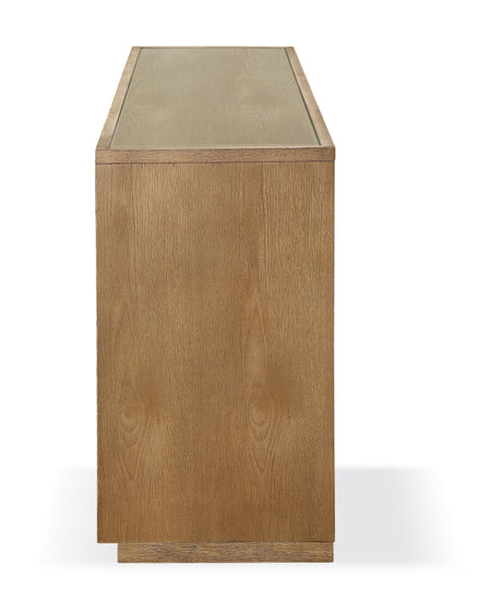One Modern Coastal Four Door Sideboard in White Oak by Modus Furniture at Eve Furniture