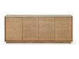 One Modern Coastal Four Door Sideboard in White Oak by Modus Furniture at Eve Furniture