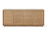 One Modern Coastal Four Door Sideboard in White Oak by Modus Furniture at Eve Furniture