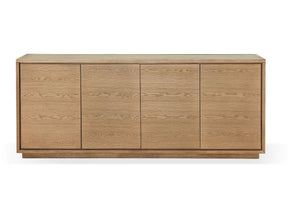 One Modern Coastal Four Door Sideboard in White Oak by Modus Furniture at Eve Furniture