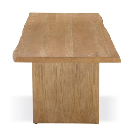 One Modern Coastal Live Edge Dining Table in White Oak by Modus Furniture at Eve Furniture