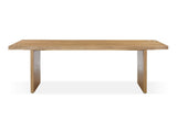 One Modern Coastal Live Edge Dining Table in White Oak by Modus Furniture at Eve Furniture