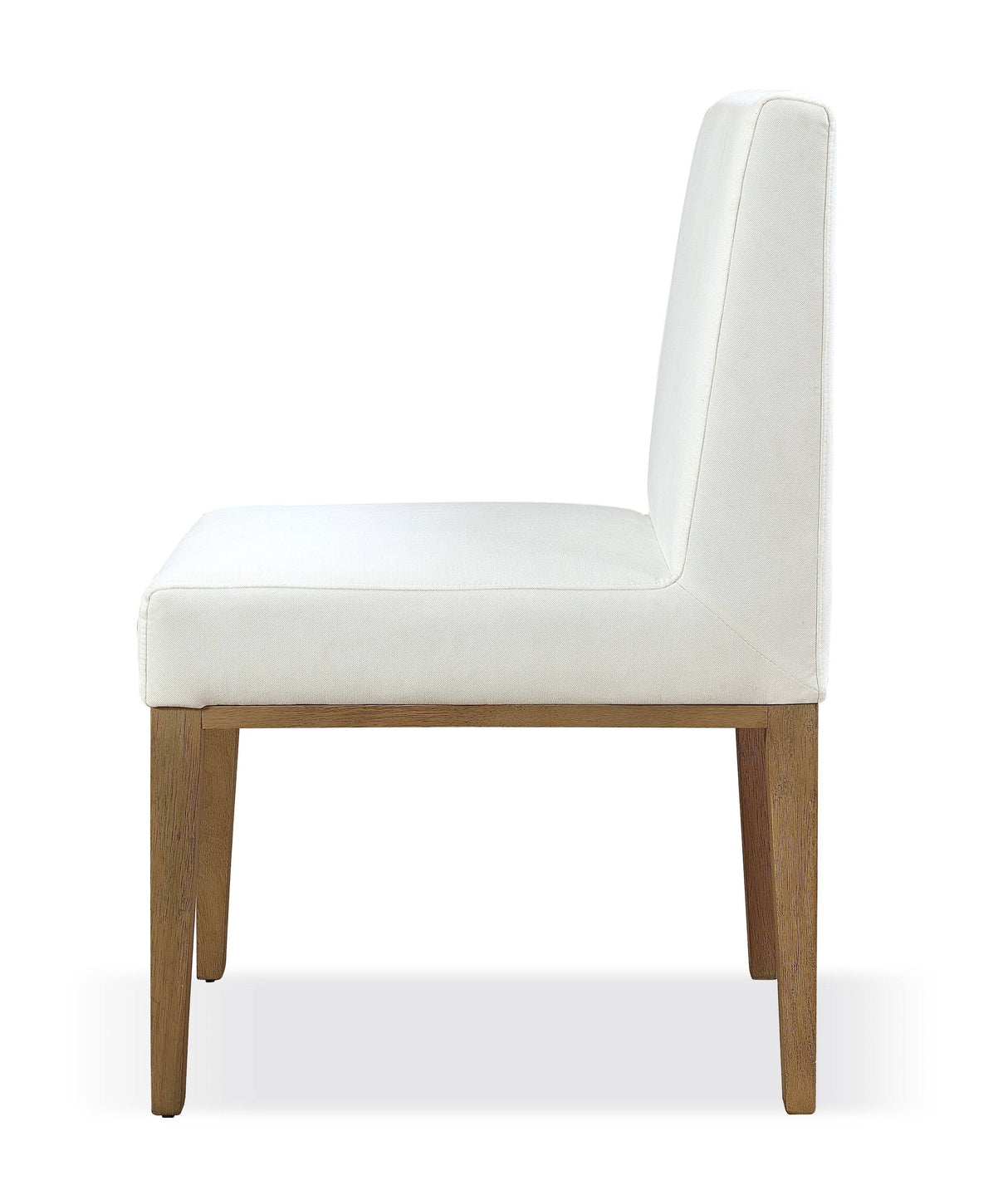 One Modern Coastal Upholstered Dining Side Chair in White Pearl and Bisque (Set of 2) by Modus Furniture at Eve Furniture