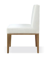 One Modern Coastal Upholstered Dining Side Chair in White Pearl and Bisque (Set of 2) by Modus Furniture at Eve Furniture