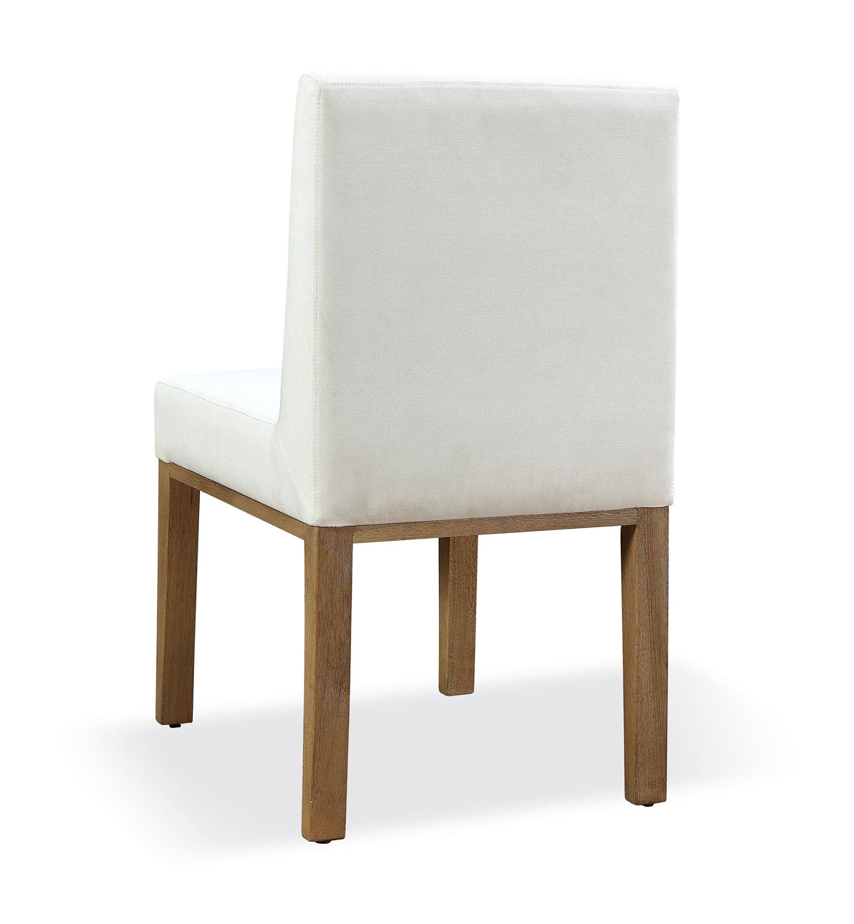 One Modern Coastal Upholstered Dining Side Chair in White Pearl and Bisque (Set of 2) by Modus Furniture at Eve Furniture