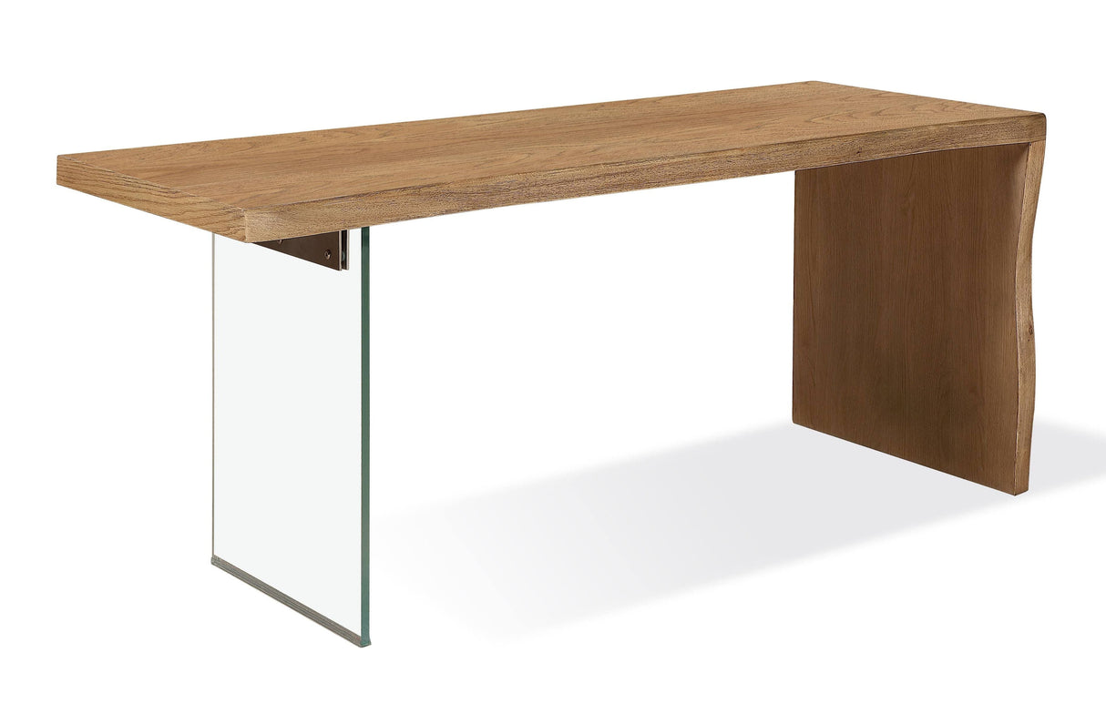 One Modern Coastal Writing Desk in White Oak and Glass by Modus Furniture at Eve Furniture