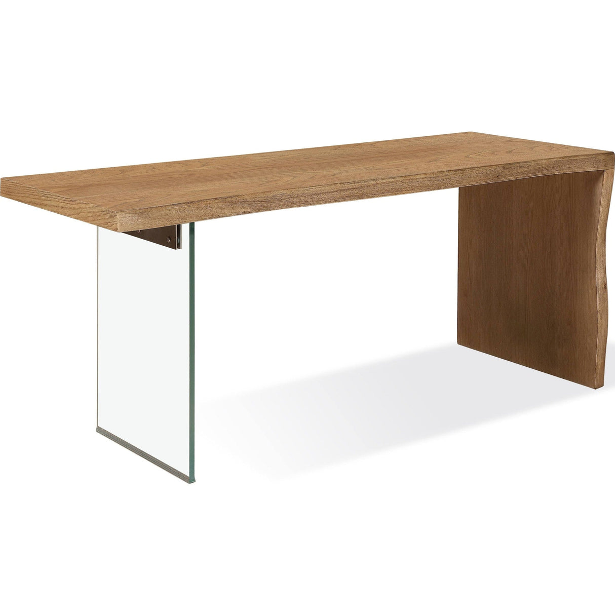One Modern Coastal Writing Desk in White Oak and Glass by Modus Furniture at Eve Furniture