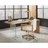One Modern Coastal Writing Desk in White Oak and Glass by Modus Furniture at Eve Furniture