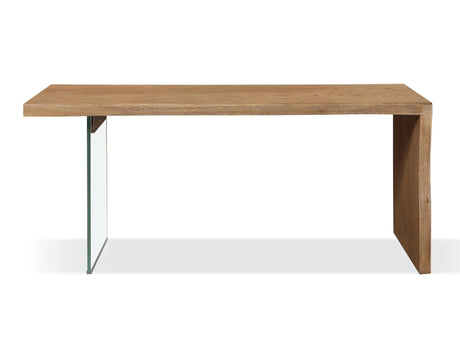 One Modern Coastal Writing Desk in White Oak and Glass by Modus Furniture at Eve Furniture