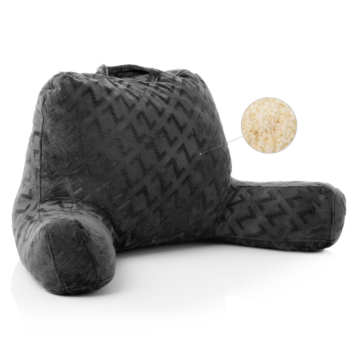 One Size Black Lounge Pillow by Malouf at Eve Furniture