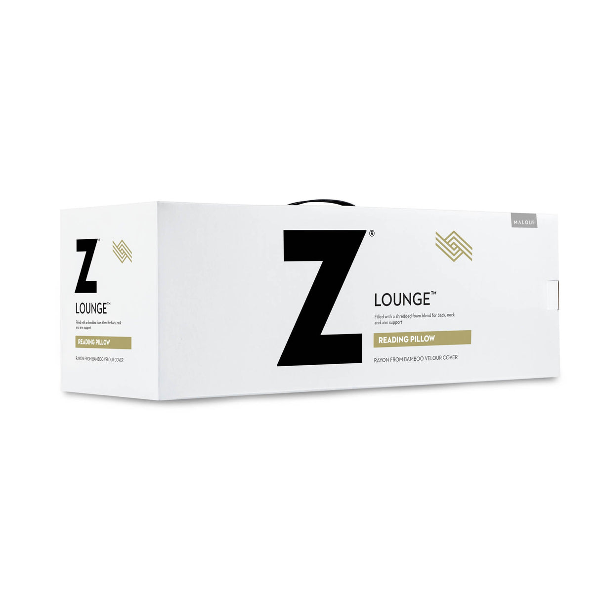 One Size Black Lounge Pillow by Malouf at Eve Furniture