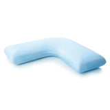 One Size White L-Shape Pillow with Gel Dough by Malouf at Eve Furniture