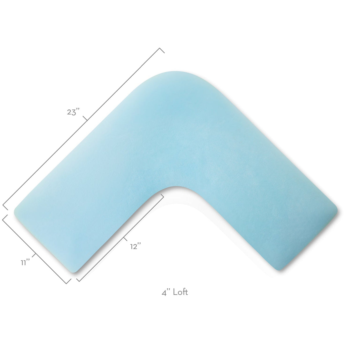 One Size White L-Shape Pillow with Gel Dough by Malouf at Eve Furniture