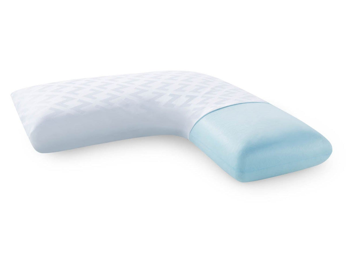 One Size White L-Shape Pillow with Gel Dough by Malouf at Eve Furniture