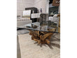 One Solid Teak Root Glass Top Coffee Table by Modus Furniture at Eve Furniture