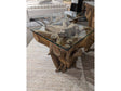 One Solid Teak Root Glass Top End Table by Modus Furniture at Eve Furniture