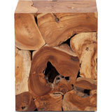 One Teak Slice Square End Table in Warm Teak by Modus Furniture at Eve Furniture