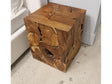 One Teak Slice Square End Table in Warm Teak by Modus Furniture at Eve Furniture