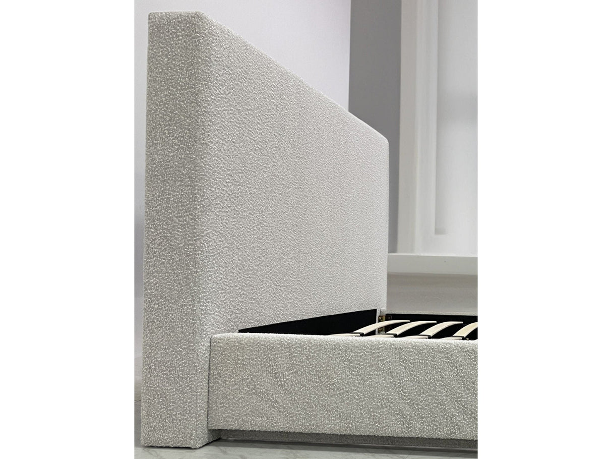 One Upholstered Modern Headboard in Cotton Ball Boucle by Modus Furniture at Eve Furniture