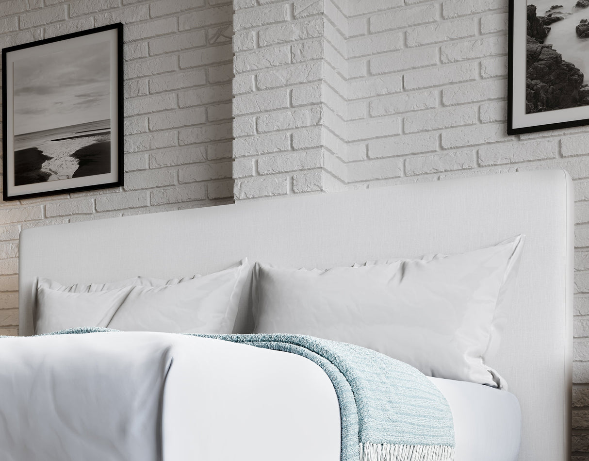One Upholstered Modern Headboard in Pearl by Modus Furniture at Eve Furniture