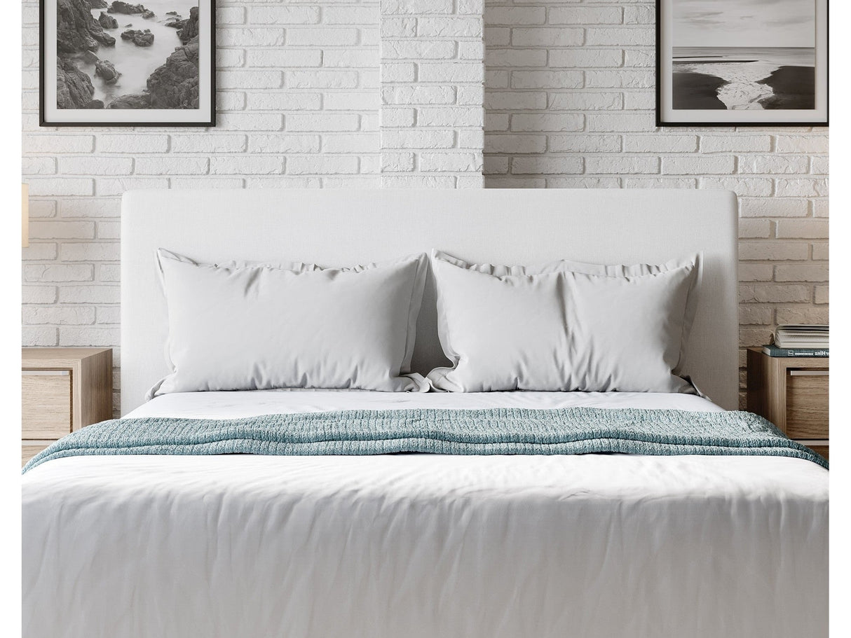 One Upholstered Modern Headboard in Pearl by Modus Furniture at Eve Furniture