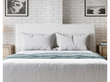 One Upholstered Modern Headboard in Pearl by Modus Furniture at Eve Furniture