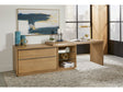 One White Oak/Glass Live Edge Executive Desk by Modus Furniture at Eve Furniture