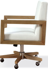 One White/Bisque Wood Frame Home Office Chair by Modus Furniture at Eve Furniture