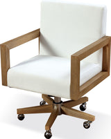 One White/Bisque Wood Frame Home Office Chair by Modus Furniture at Eve Furniture