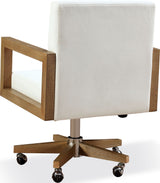 One White/Bisque Wood Frame Home Office Chair by Modus Furniture at Eve Furniture