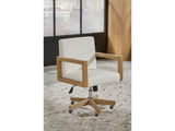 One White/Bisque Wood Frame Home Office Chair by Modus Furniture at Eve Furniture