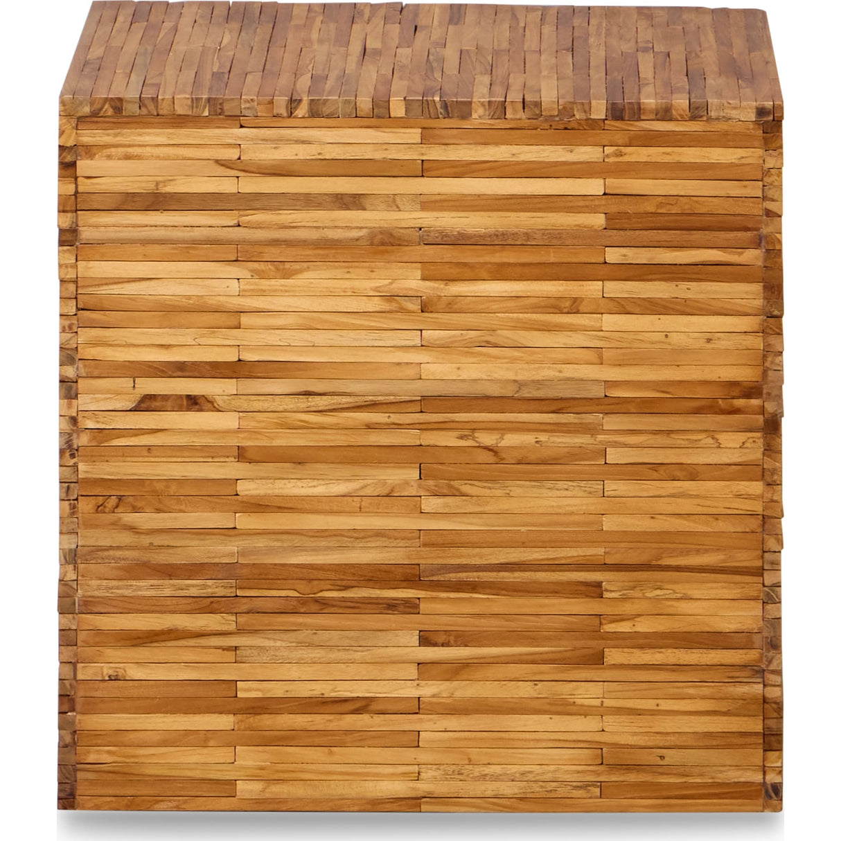 One Wood Tile Square End Table in Solid Teak by Modus Furniture at Eve Furniture