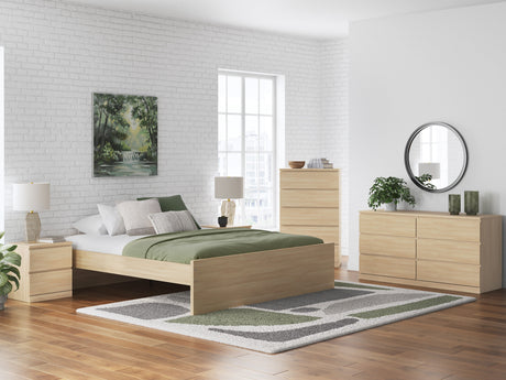 Onita Natural Platform Bedroom Set by Ashley at Eve Furniture