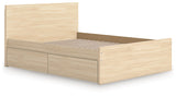 Onita Natural Storage Panel Platform Bedroom Set with 2 Drawers by Ashley at Eve Furniture
