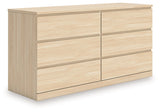 Onita Natural Storage Panel Platform Bedroom Set with 2 Drawers by Ashley at Eve Furniture