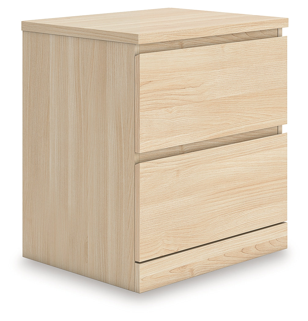 Onita Natural Storage Panel Platform Bedroom Set with 2 Drawers by Ashley at Eve Furniture